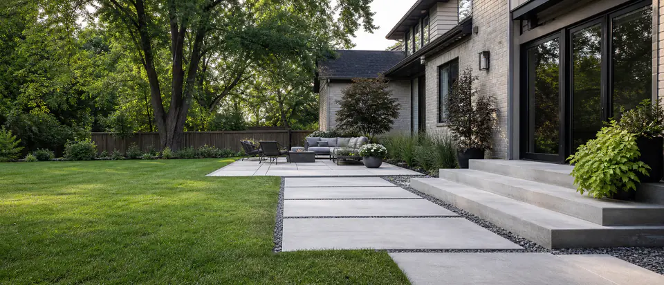 Decorative stamped concrete pattern and texture