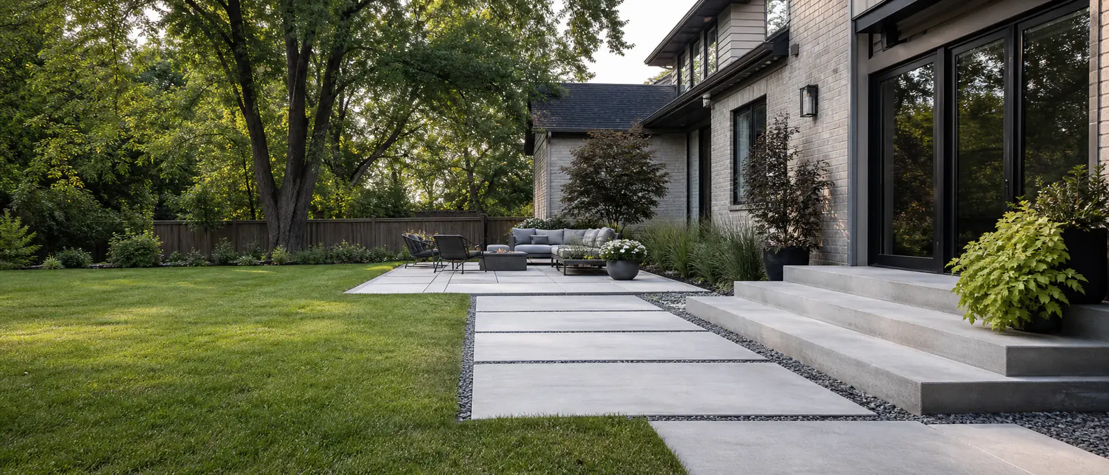 Residential concrete slab edge and control joint.